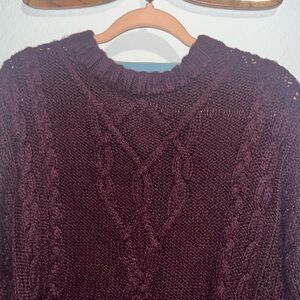 aerie maroon sweater size small